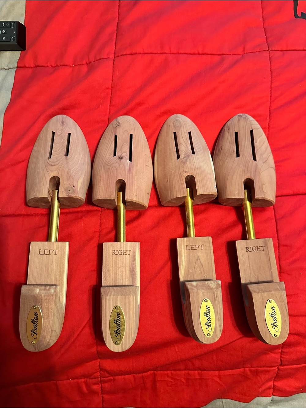 Stratton Men's Large Cedar Wooden Shoes Trees, Pair Pack 10.5-11.5